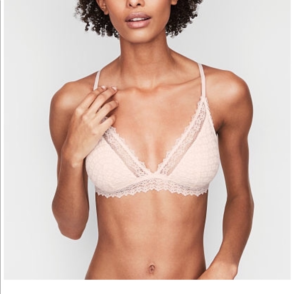 Lace triangle bralette